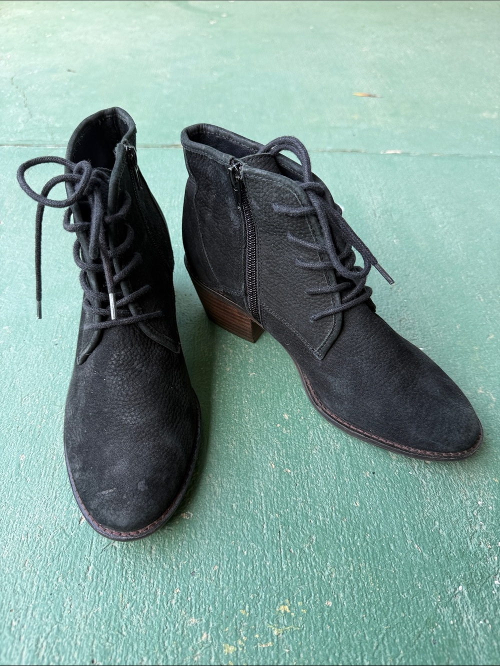 Lucky Brand Black Suede Ankle Boots Size 7.5